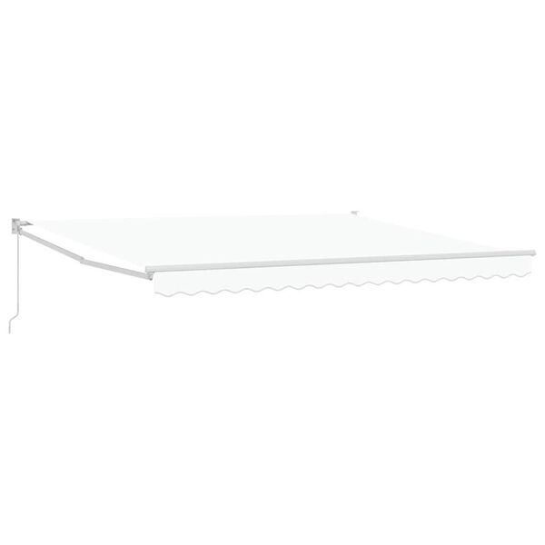 vidaXL Toldo Retr&aacute;til Branco 400 &times; 300 cm Poli&eacute;ster