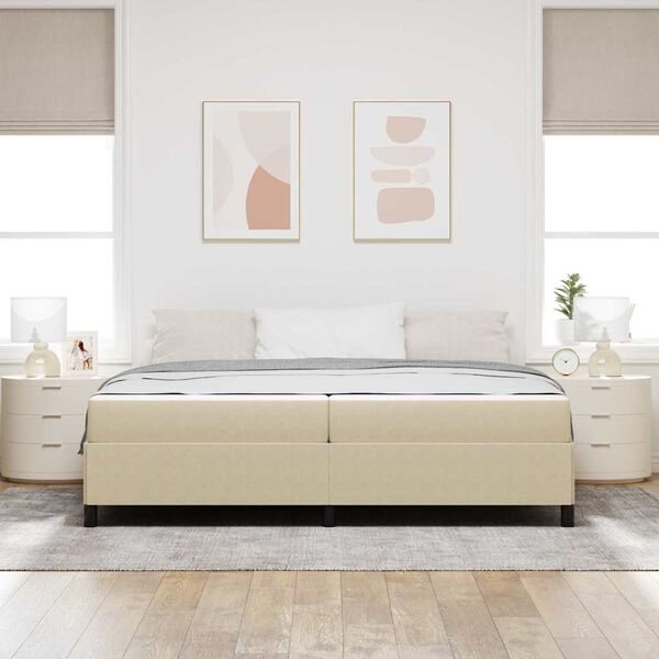 vidaXL Estrutura da Cama Cinza Verde Claro 200 x 200 cm tecido