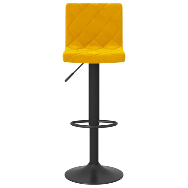 vidaXL Bancos de bar 2 pcs veludo amarelo mostarda