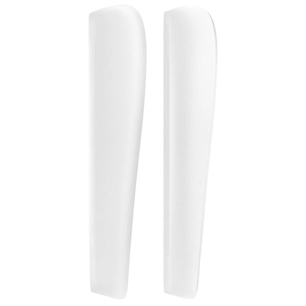 vidaXL Cabeceira cama c/ abas couro artificial 83x23x118/128 cm branco