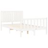 vidaXL Cama sem colchão 120x200 cm madeira de pinho maciça branco