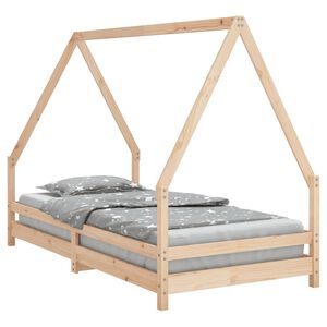 vidaXL Estrutura de cama infantil 90x190 cm madeira de pinho maci&ccedil;a