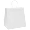 vidaXL Sacos de papel 250 unid com al&ccedil;as branco 26x17x25 cm