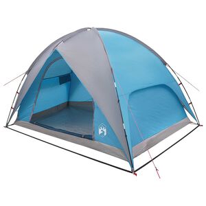vidaXL Tenda de Camping com Capa de Chuva Imperme&aacute;vel C&uacute;pula Azul
