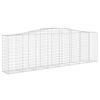 vidaXL Cestos gabi&atilde;o arqueados 3pcs 400x50x120/140cm ferro galvanizado