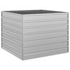 vidaXL Canteiro elevado jardim 100x100x77 cm a&ccedil;o galvanizado prateado