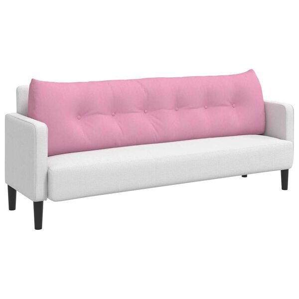 vidaXL Travesseiro para Costas Rosa 180 x 24 x 50 cm tecido