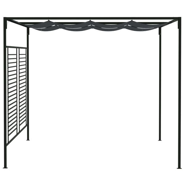 vidaXL Gazebo com toldo retr&aacute;til 4x3x2,3 m 180 g/m&sup2; antracite