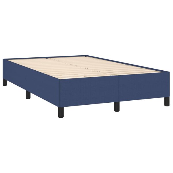 vidaXL Cama boxspring com colch&atilde;o 120x190 cm tecido azul