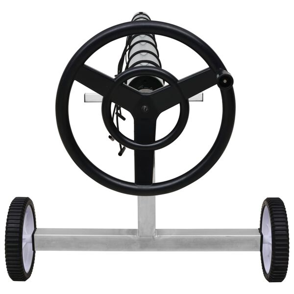 vidaXL Enrolador para cobertura de piscina com base em aço inoxidável