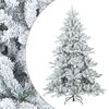 vidaXL &Aacute;rvore de Natal Artificial Articulada Nevado Flocked Branco