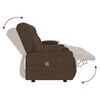 vidaXL Poltrona massagem 4 lug. recl. c/ suportes copo tecido castanho