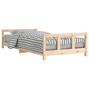 vidaXL Estrutura de cama infantil 90x200 cm pinho maci&ccedil;o