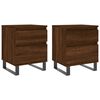 vidaXL Mesas de cabeceira 2 pcs derivados de madeira carvalho castanho
