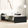 vidaXL Estrutura cama s/ colch&atilde;o derivados madeira carvalho preto