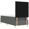 vidaXL Cama Box com colch&atilde;o Cinza Escuro 80 x 200 cm tecido