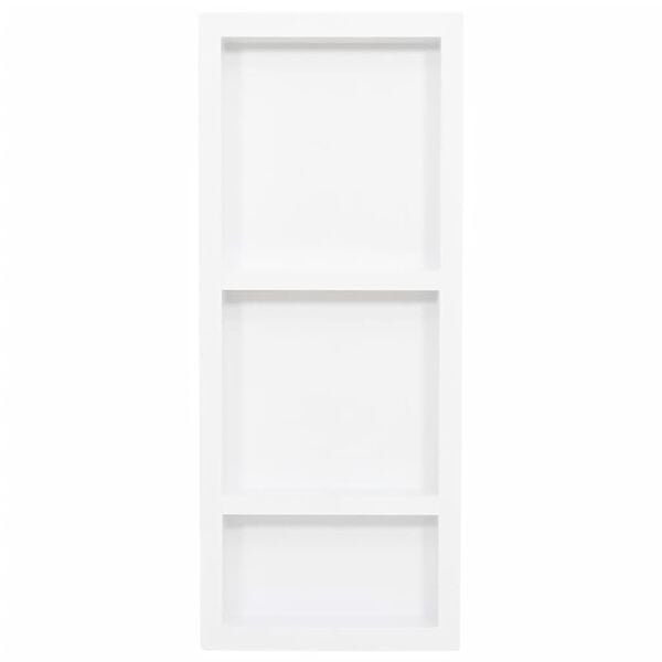 vidaXL Habitáculo chuveiro c/ 3 compartim. 41x99x9 cm branco brilhante