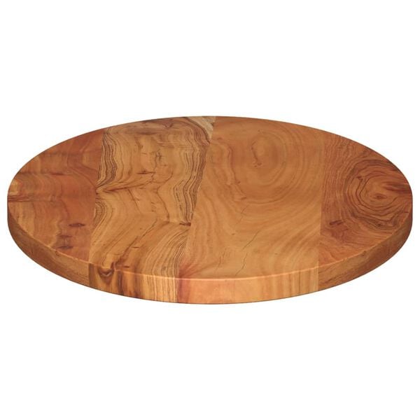 vidaXL Tampo de mesa oval 80x40x2,5 cm madeira de ac&aacute;cia maci&ccedil;a