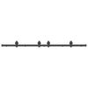 vidaXL Kit de ferragens para porta deslizante 183 cm a&ccedil;o preto