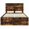 vidaXL Estrutura da Cama com cabeceira Carvalho Defumado 120 x 190 cm