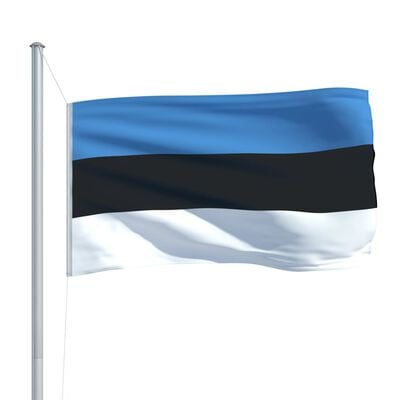 vidaXL Bandeira da Estónia com mastro de alumínio 6,2 m