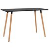 vidaXL Mesa de jantar 120x60x75 cm metal preto