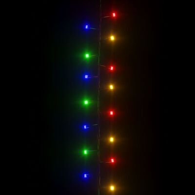 vidaXL Cordão de luzes compacto 400 luzes LED 13 m PVC multicolorido