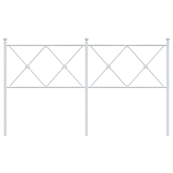 vidaXL Cabeceira de substitui&ccedil;&atilde;o 160 cm metal branco