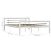 vidaXL Estrutura de cama 160x200 cm metal branco e preto