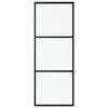 vidaXL Porta deslizante c/ conj. ferragens 76x205cm vidro ESG/alumínio