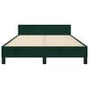 vidaXL Estrutura de cama com colch&atilde;o verde escuro 120x190 cm Veludo