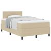 vidaXL Cama Box com cabeceira Cinza Claro e Branco 120 x 200 cm