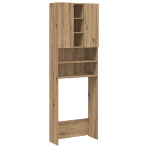 vidaXL Arm&aacute;rio m&aacute;quina lavar roupa 64x25,5x190 cm carvalho artisiano