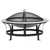 vidaXL Braseira de exterior com grelha a&ccedil;o inoxid&aacute;vel 76 cm