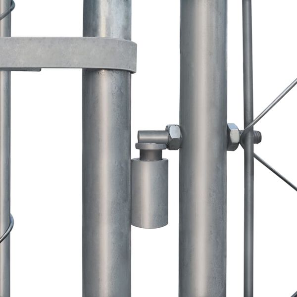 vidaXL Canil de exterior em aço galvanizado 2x2x1 m