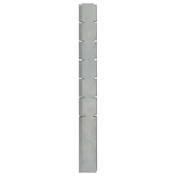 vidaXL Postes de veda&ccedil;&atilde;o jardim 10 pcs 180 cm a&ccedil;o galvanizado prateado