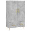 vidaXL Aparador alto 69,5x31x115 cm derivados de madeira cinza-cimento