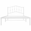 vidaXL Estrutura de cama em metal com cabeceira 107x203 cm branco