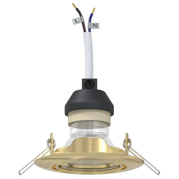 vidaXL Holofote 6 pcs Ouro 9 x 9 x 2.5 cm Metal