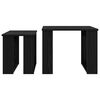 vidaXL Conjunto de Mesas de Caf&eacute; 2 pcs Carvalho Preto