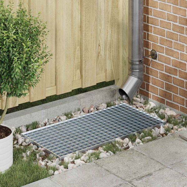 vidaXL Grelha Prateado 80 x 40 x 2 cm A&ccedil;o Galvanizado a Quente