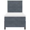 vidaXL Cama Box com colch&atilde;o Cinza Escuro 90 x 200 cm tecido