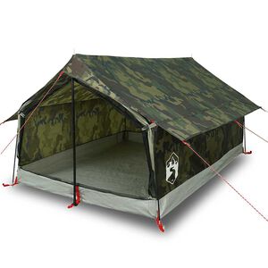 vidaXL Tenda para campismo para 2 pessoas imperme&aacute;vel camuflagem
