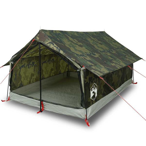 vidaXL Tenda para campismo para 2 pessoas imperme&aacute;vel camuflagem