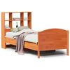 vidaXL Cama com estante sem colch&atilde;o 75x190cm pinho maci&ccedil;o castanho-mel