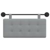 vidaXL Cabeceira Suspensa Cinzento-claro 100 x 55 x 5 cm tecido