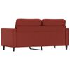 vidaXL Sof&aacute; de 2 lugares 140 cm couro artificial vermelho tinto