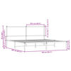 vidaXL Estrutura cama sem colch&atilde;o 160x200 cm metal carvalho castanho