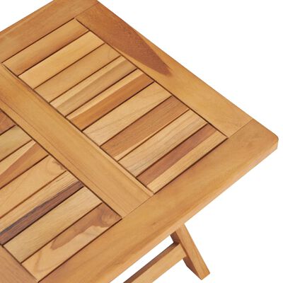 vidaXL Espreguiçadeiras com mesa 2 pcs madeira de teca maciça