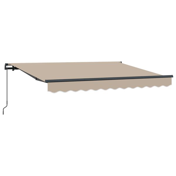 vidaXL Toldo Retr&aacute;til Manual Bege 250 x 200 cm tecido